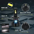 thumbnail image 4 of Alla Lighting Fanless Xtreme Super Bright H8 H9 H11 LED Headlights Bulbs High Beam or Low Beam or Fog Lights Upgrade, 6000K Xenon White Replacement, 4 of 8