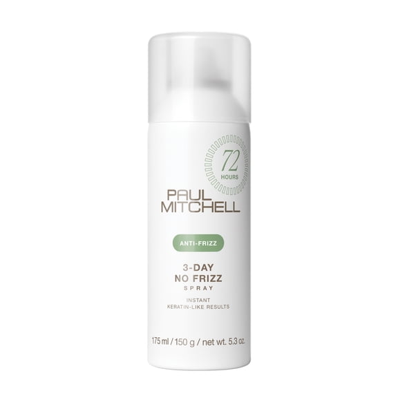 Paul Mitchell 3-Day No Frizz Spray, Instant Keratin-Like Smoothing Shine, Heat Protectant, For All Hair Types, Especially Frizz-Prone Hair, 5.3 oz
