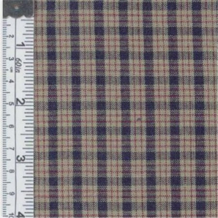 Textile Creations CC-314 Country Cupboard Fabric, Navy Mini Plaid, 15 yd.