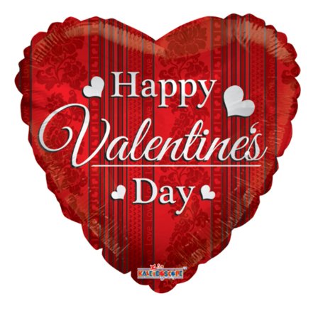 18" HAPPY VALENTINE'S DAY Vintage Balloon • Party Supplies Decorations Foil Mylar Balloon