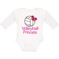thumbnail image 3 of Inktastic Volleyball Butterfly Princess Girls Long Sleeve Baby Bodysuit, 3 of 5