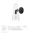 thumbnail image 7 of Beacon 1-Light Wall Sconce Clear Black, 7 of 7