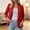 Wine women 3/4 sleeve blazer a1, variant on thefmos Women's Fall Winter Spring 3/4 Sleeve Blazer Open Front Casual Work Jacket Solid Collared Business Tops Lightweight Office Outerwear, White L
