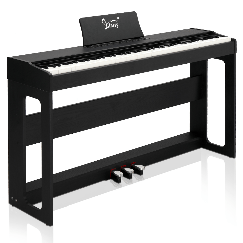 Tcbosik Digital Piano, 88-Key Full Weighted Keyboard with Stand, Headphone and Triple Pedals for All Experience Levels, Black