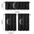 thumbnail image 6 of Kitchen Curtains 36 Inch Short - 3 Panel Set, Gothic Celestial Sun and Moon Print, Mystical Starry Night Astrology Aesthetic, Rod Pocket Window Curtain, Easy Wash, 6 of 6