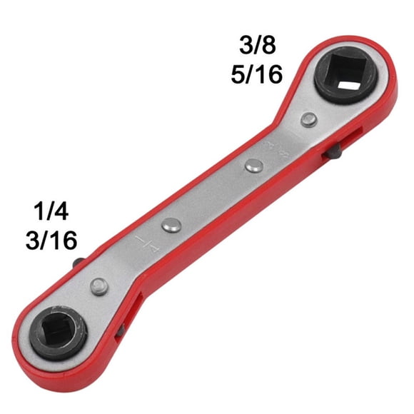 BTOER 1pcs Clé à Cliquet de Réfrigération pour Ouverture et Fermeture de Tiges de Vanne à Port avec Tête Carrée dans les Systèmes de Réfrigération Pièces d'Outils à Main
