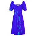 thumbnail image 4 of Vestido de manga corta con diseño azul cielo y mariposas vestidos de manga larga para mujer, 4 of 6