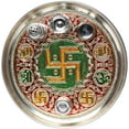 thumbnail image 3 of Minakari Pooja Thali Plate Platter Engagement Plate Decorative Steel Puja Thali with Essential Pooja Articles, for Aarti Pooja Rituals Festival Wedding Decorations,Gifting (Size- 11"), 3 of 3