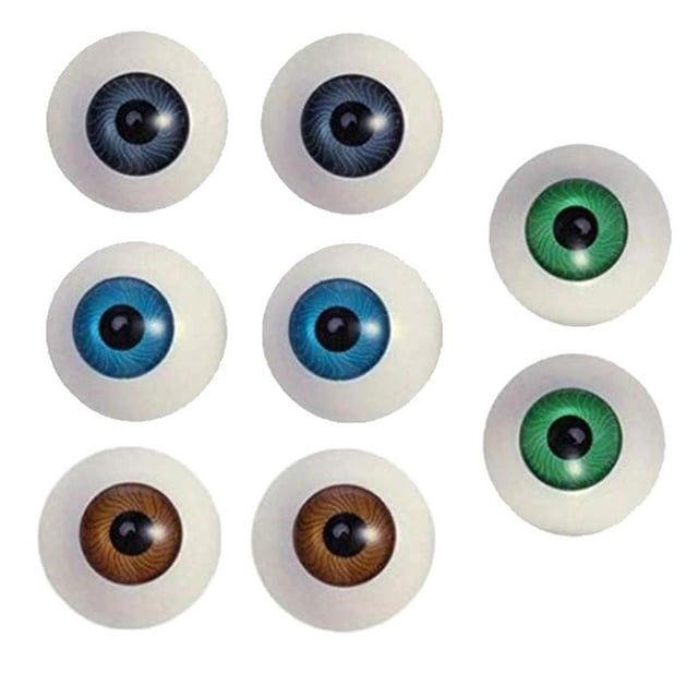 8 piezas de ojos de plástico realistas para bricoje, reparación, arte, accesorios para manualidades, suministros para bricoje CUTICAT Ojos de muñeca para manualidades