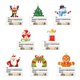 thumbnail image 1 of LUVCLS MUMQAQ 8 piezas de soportes para dinero de Navidad, soporte para tarjetas de Navidad de madera, soporte para dinero, adornos divertidos para dinero, tarjeta para dinero, regalo en efectivo, a, 1 of 1