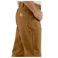 thumbnail image 4 of Carhartt B01BRN Men's Firm Duck Double-Front Dungaree Pants, C. Brown, S40X32, 4 of 5