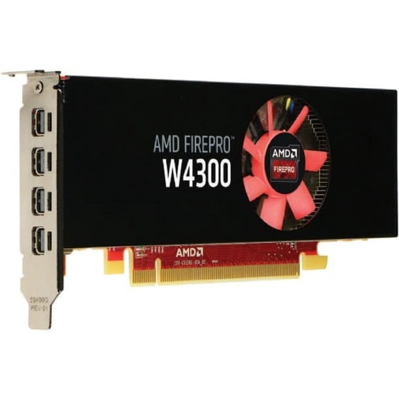 Sapphire AMD FirePro W4300 Graphic Card, 4 GB GDDR5, Low-profile