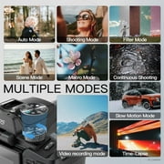 NBD Digital Camera for Photography,4K 64MP Video Camera with 16X Digital Zoom and 32GB SD Card Black
