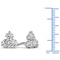 thumbnail image 3 of 1/4 Carat T.W. Diamond 10kt White Gold Three-Stone Stud Earrings, 3 of 5