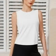 thumbnail image 2 of XuJwPNcy Cropped Tank Tops for Women Crewneck Sleeveless Athletic Gym Blouses Loose Yoga Workout Tank Shirts, 2 of 7