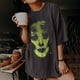 thumbnail image 2 of Blusa de manga corta de verano con estampado de mueca gótica vintage para mujer Pompotops hfajkhk138566, 2 of 9