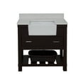 thumbnail image 2 of Charlotte 36" Farmhouse Bathroom Vanity with Chocolate Cabinet and Quartz Top, 2 of 5