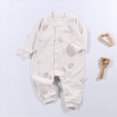 thumbnail image 2 of KPOPLK Baby Boy's Pajama with Bamboo Viscose Jumpsuit Romper Button Down Toddler Boy Sleeper Sleepwear Size 3-6, 2 of 5