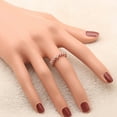 thumbnail image 3 of UIONEN Wedding Bands for Women Silver/ Gold/ Rose Gold Dainty Stackable CZ Engagement Rings Size 5, 3 of 3