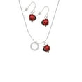 thumbnail image 2 of Delight Jewelry Silvertone Grandmother Eternity Ring Red Lucky Ladybug Necklace and Dangle Earrings Set, 2 of 6