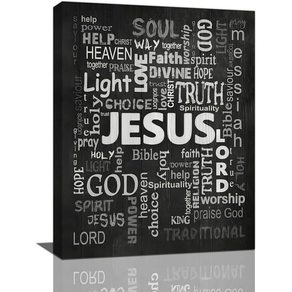 Christian Jesus Lord Decor Wall Art Motivational Inspirational Quotes Pictures Wall Decor Gift Canvas Painting Prints Artwork Home Decorations Framed for Bathroom Bedroom Kitchen Office 12"x16"