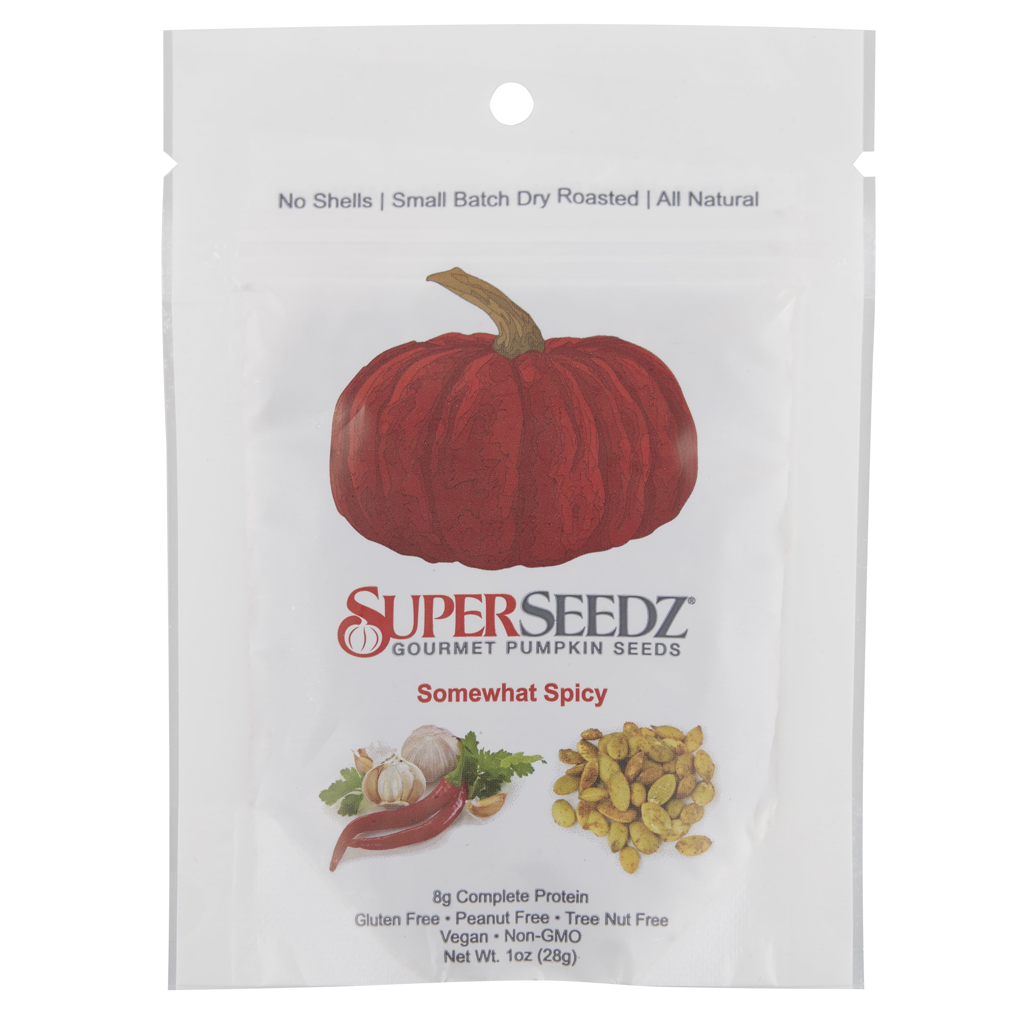 Superseedz Somewhat Spicy Pumpkin Seeds, 1 oz