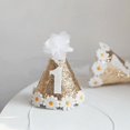 thumbnail image 2 of Sombrero de fiesta para el primer cumpleaños, suministros brillantes para baby shower, banquete, sombreros de fiesta de margaritas para niño y niña, decoración para niños, diadema navideña, 2 of 5