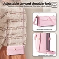 thumbnail image 6 of Allytechgroup Versatile iPhone 14 Pro Max Case Cover, Multifunctional Phone Case for Apple iPhone 14 Pro Max, with Zipper Pocket Shoulder Strap Hand Wrist Cards Holder Stand Feature Case, Pink, 6 of 8