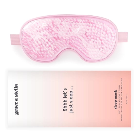 Grace & Stella Hot and Cold Gel Eye Mask for Puffiness, Dark Circles, and Wrinkles, Reusable Cooling Eye Pads for Migraine Relief
