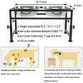 thumbnail image 2 of YY FOREYY Adjustable Raised Pet Bowls for Dogs and Cats - Elevated Iron Dog Cat Pet Food and Water Feeder Stand with 2 Stainless Steel Bowls and Anti Slip Feet for Small Medium Large Dogs(L), 2 of 7