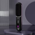thumbnail image 1 of Horivan 2 Counts Portable Straightener Brush Rechargeable Hair Styling Tool with 3 Temperature Settings for All Hair Types Fast Heating Wireless Travel Friendly Salon Smooth Results, 1 of 6