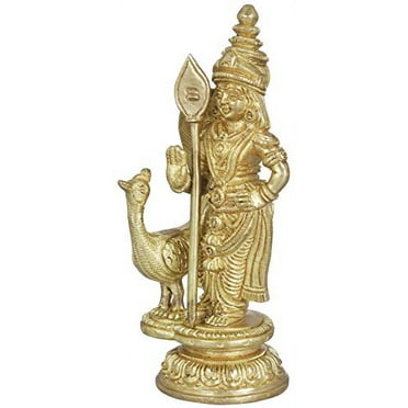 Exotic India Kumara Karttikeya (Murugan Swamy) - Brass Statue