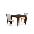 thumbnail image 3 of East West Furniture 3 Pc Dining Room Set Consist of a Square Table and 2 Upholstered Chairs, 3 of 6