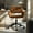 Brown, variant on Homy Casa Adjustable Swivel Reception Chair, with Armrests & Wheels, Ideal for Office & Waiting Room, Brown