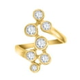 thumbnail image 2 of Aonejewelry 0.75 Ct. Ttw Bezel Set Designer Diamond Ring In 10K Yellow Gold, 2 of 4