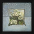 thumbnail image 2 of Patricia Pinto 12x12 Black Modern Wood Framed Wall Art Titled - Hydrangeas on Blue II, 2 of 6