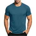 thumbnail image 2 of Plus Size 5Xl Men's Athletic Shirt Quick Dry T Shirts Gym Workout Short Sleeve Lightweight Breathable Tees Performance Running Shirts, 2 of 8