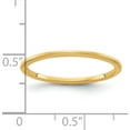 thumbnail image 4 of 14K Yellow Gold 1.2mm Half Round Satin Stackable Band (Size 10) Made In United States stk24-120y-10, 4 of 5