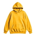 thumbnail image 2 of Fabrcox S-5xl Hoodie Men Big and Tall Fleece Mens Sweatshirts Hoodies Solid Color Fall Winter Warm Athletic Long Sleeve Pullover Men with Kangaroo Pocket Yellow M, 2 of 4