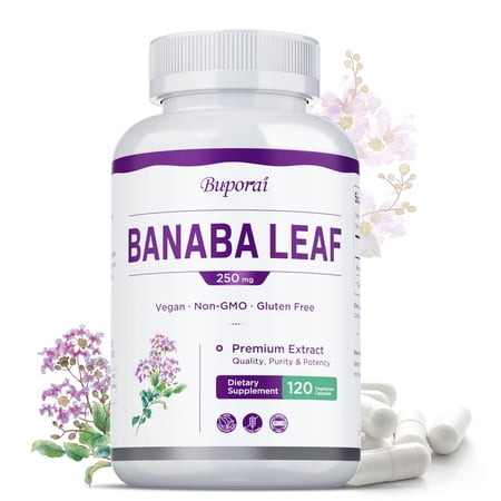Banaba Leaf Capsules 250mg - Help Maintain Healthy Blood Glucose Levels - Boosts Metabolism and Strengthens The Immune System - Vegan - 120 Capsules