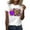 White, variant on TSADFHJI Chiffon Tops for Women Elegant Women Casual Mardi Printing Shirts Round Neck Short Sleeve Tee Tops Tunic Blouse M Mint Green