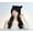 Black, variant on Women's Teen Girls Knitted Cat Kitty Cuffed Beanie Hat Winter Outdoor Stretchy Ski Skullies Caps