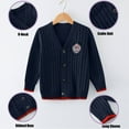 thumbnail image 4 of Kids Boy Girl School Uniform Cardigan Sweaters V Neck Basic Solid Button Knitted Cardigan Size 6-7 Y, 4 of 4