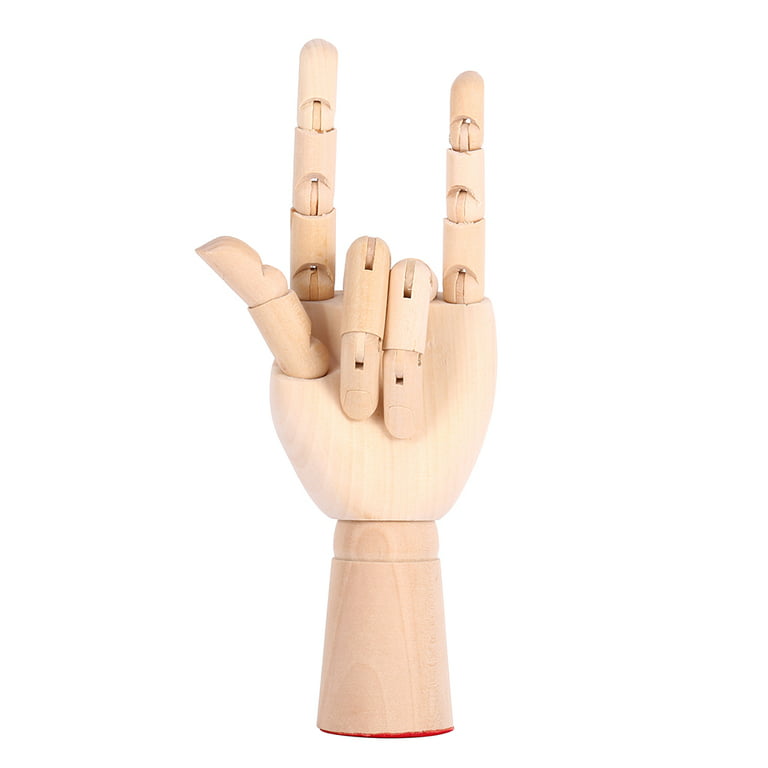 7 Wood Art Mannequin Hand Model Flexible Moveable Fingers Manikin Hand  Figure, Left Hand 