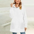 thumbnail image 2 of Sudaderas con cremallera,Chaqueta con capucha de color liso para mujer, sudadera informal holgada, top de poliéster de manga larga para uso diario, sopatenor, 2 of 9