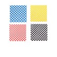 thumbnail image 1 of Hojas de papel 80 piezas Forros de cestas de alimentos para sándwiches, hamburguesas, hojas de papel encerado para envolver delicatessen a cuadros Azul-amarillo-rojo-negro, 1 of 5