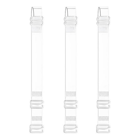 TELOLY 3Pcs Clear Bra Straps,Durable Sports Bras for Women,Adjustable Non-Slip Hooks Strapless Bras