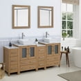 thumbnail image 3 of Vanity Art 72" Double Sink Freestanding Bathroom Vanity Set with Engineered Marble Top and Mirror, 3 of 10