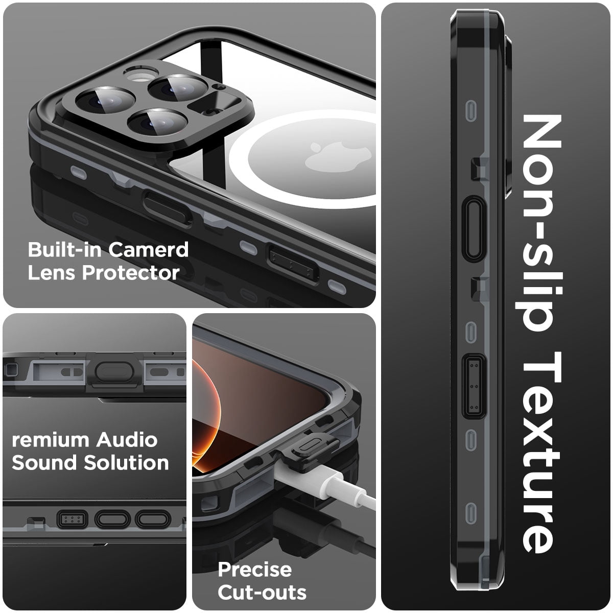 AICase IP68 Waterproof Case For iPhone 16 Pro Max/iPhone 16/iPhone 16 Plus/iPhone 16 MagSafe Cover Shockproof Built-in Screen Protector