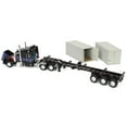 thumbnail image 4 of First Gear DCP 1/64 Black Peterbilt 389 63" Mid-Roof Sleeper w/ 2 20' Container Chassis 60-1927, 4 of 5